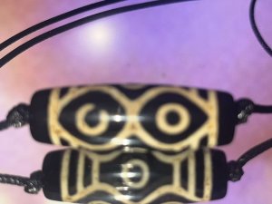 33 Dragon Six eyes Dzi Bead(38*15mm)