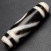 One-Eye Mountain-Backed Dzi Bead，41x9mm
