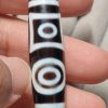 804a679a320aa906ee6db7102c0d6c4d Black and white "eye within eye" Dzi bead, size 49*13mm