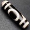 One-Eye Mountain-Backed Dzi Bead，41x9mm