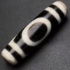 One-Eye Mountain-Backed Dzi Bead，41x9mm