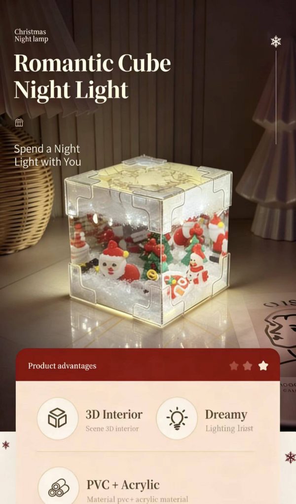 Christmas Mirror Night Light