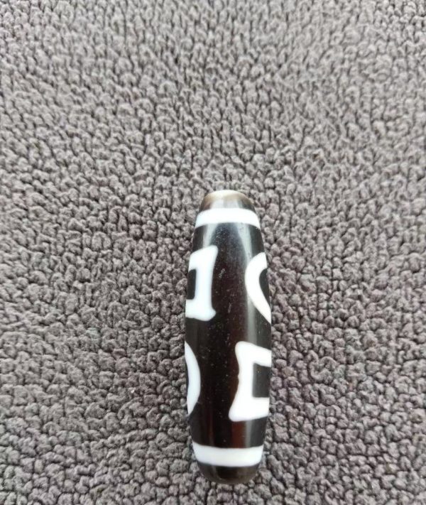 e3af57081be94b5705a39c9918334863 Handmade Black and White Heaven-Earth Dzi Bead