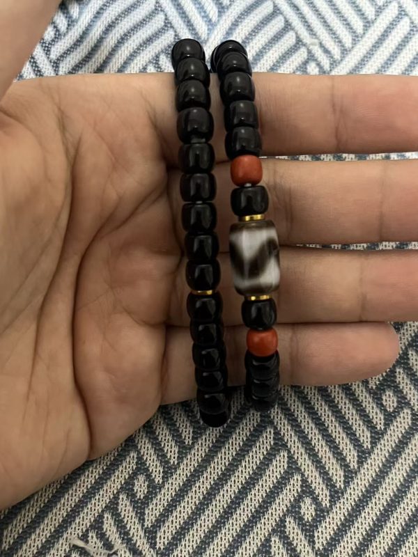 1ab3b0355e5f510de90e9dd3439dd469 Tiger Tooth Double-Wrap Black Tourmaline Bracelet.11