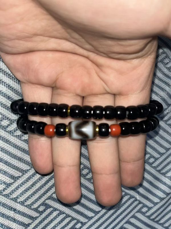 5db9619c6abcdbb82d0646d5ba569947 Tiger Tooth Double-Wrap Black Tourmaline Bracelet.11