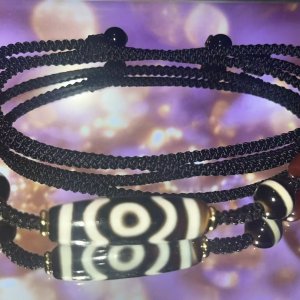 24 Curated Collection - Three eyes DZI BEAD(38*12mm)