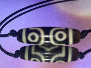 38 Trefoil Three eyes Dzi Bead(39*11mm)