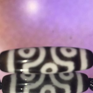 32 Six-eyes Dzi Bead(38*11mm)