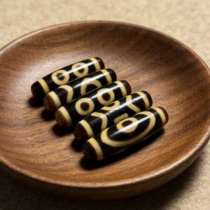 24.Blind Box Series-Antique Ivory Yellow Dzi Bead Series (approx. 39 * 11mm)