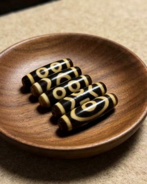 24.Blind Box Series-Antique Ivory Yellow Dzi Bead Series (approx. 39 * 11mm)