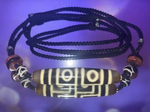 53 Curated Collection – Four eyes Dzi bead(56*13mm)