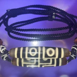 53 Curated Collection – Four eyes Dzi bead(56*13mm)