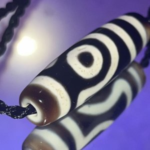 42 Two eyes Dzi Bead(38*11mm)