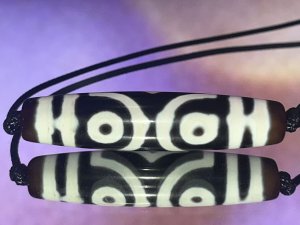 52 Three eyes Dzi bead(58*14mm)