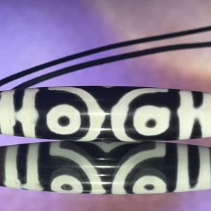 52 Three eyes Dzi bead(58*14mm)